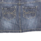 INSIDER Womens Blue Denim Mini Cotton Skirt M Stylish Casual Pocket Detail