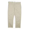 DICKIES Womens Cotton Blend Beige Slim Skinny Trousers W32 L25 Workwear Casual