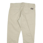 DICKIES Womens Cotton Blend Beige Slim Skinny Trousers W32 L25 Workwear Casual