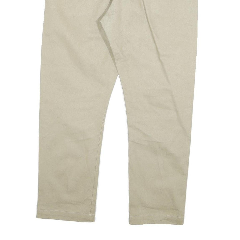 DICKIES Womens Cotton Blend Beige Slim Skinny Trousers W32 L25 Workwear Casual