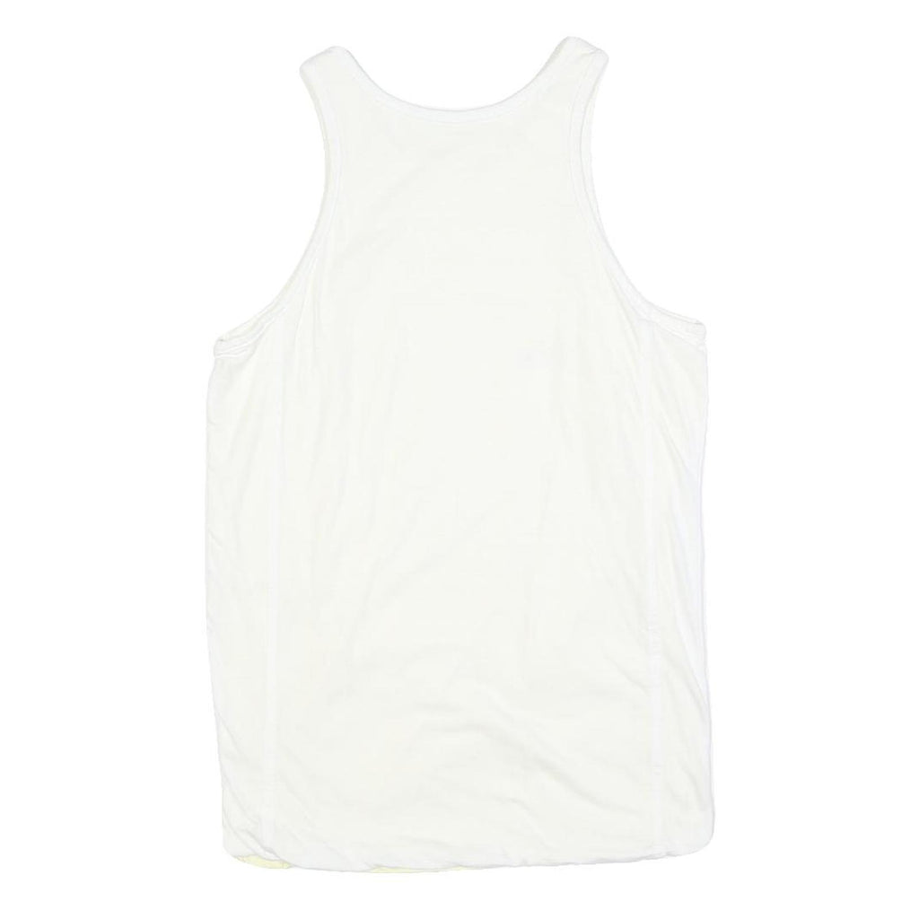 CHAMPION Womens White Graphic Vest 2XL Sleeveless Crew Neck Drawstring Jersey