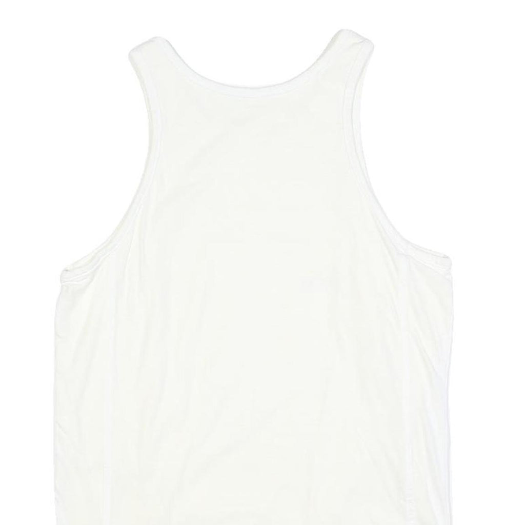 CHAMPION Womens White Graphic Vest 2XL Sleeveless Crew Neck Drawstring Jersey