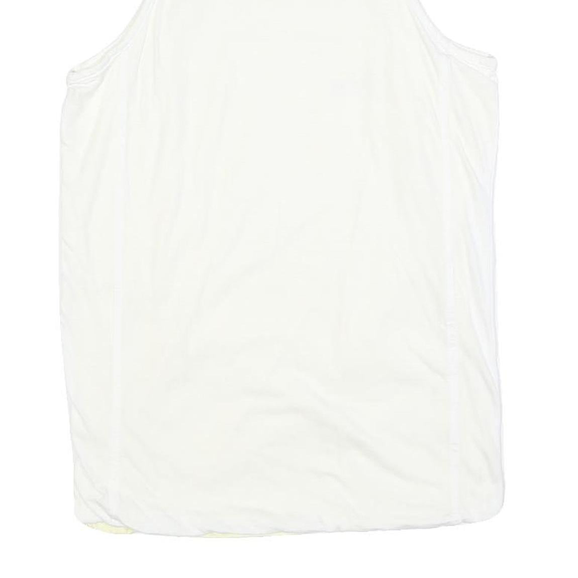 CHAMPION Womens White Graphic Vest 2XL Sleeveless Crew Neck Drawstring Jersey