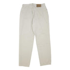 CALVIN KLEIN JEANS Womens Cotton Blend Beige Regular Fit Straight Leg Trousers