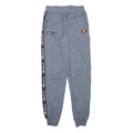 ELLESSE Womens Joggers Blue & Navy Logo Tape Slim Tapered UK 6 W22 L29