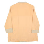 KINGFIELD Womens Beige & Cream Lightweight Zip Up Jacket L Polyester Blend Plain