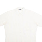 JEAN RIVE Womens Shirt Orange Striped 3/4 Sleeve M