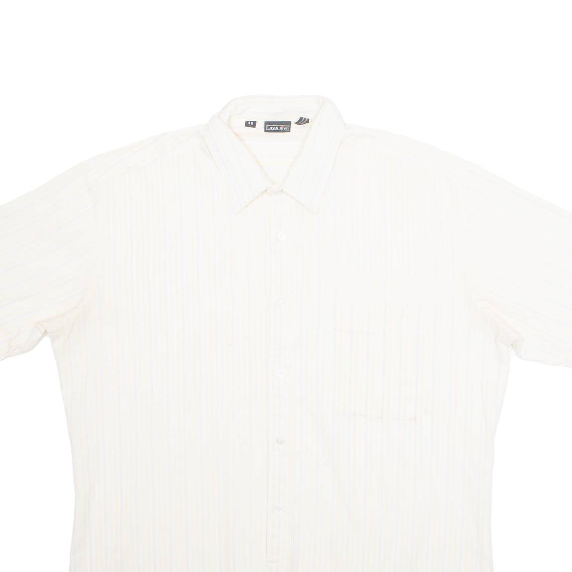 JEAN RIVE Womens Shirt Orange Striped 3/4 Sleeve M