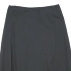 DKNY Womens Black Plain Mini Cotton Skirt M Casual Ruffled Hem