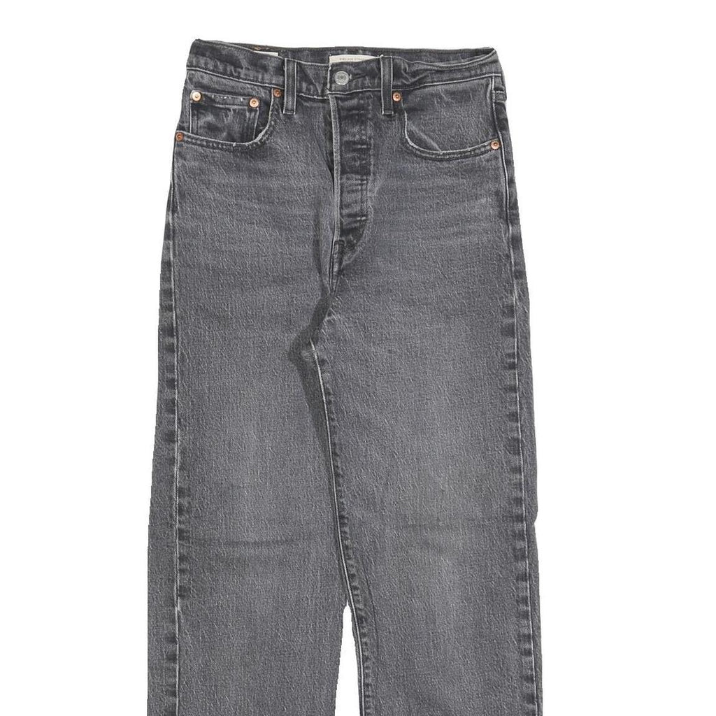 LEVI'S Womens Regular Fit Straight Leg Denim Dark W27 L29 Button Cotton Jeans