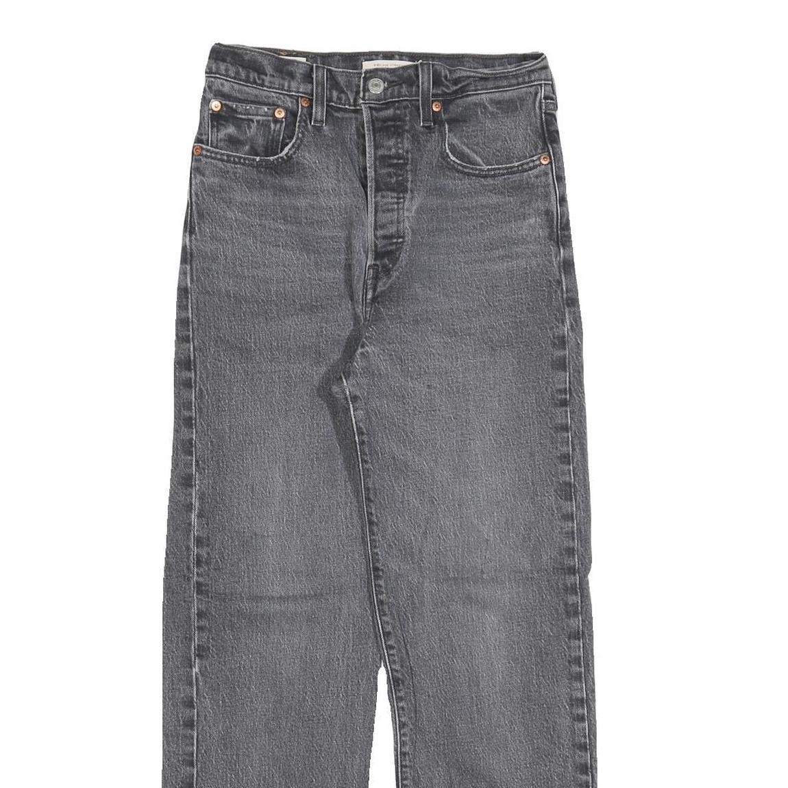 LEVI'S Womens Regular Fit Straight Leg Denim Dark W27 L29 Button Cotton Jeans