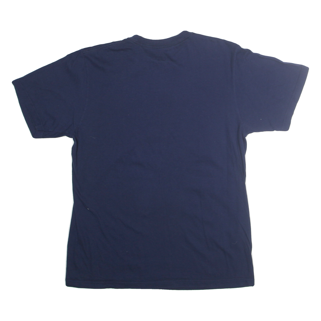 MAJESTIC Mens Navy Blue Graphic T-Shirt M Short Sleeve Crew Neck Cotton Blend