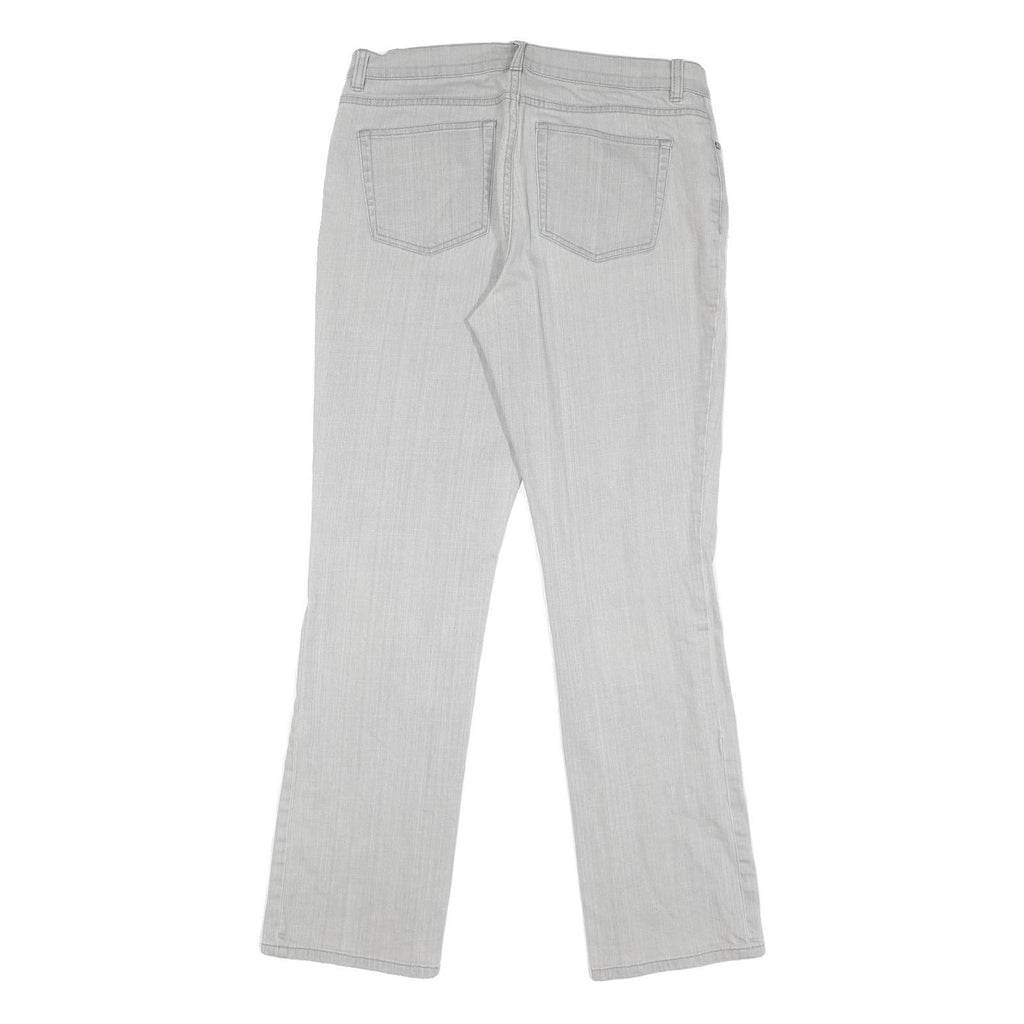 CHAPS Womens Jeans Grey Regular Straight Denim Light W32 L31 Classic Style Zip
