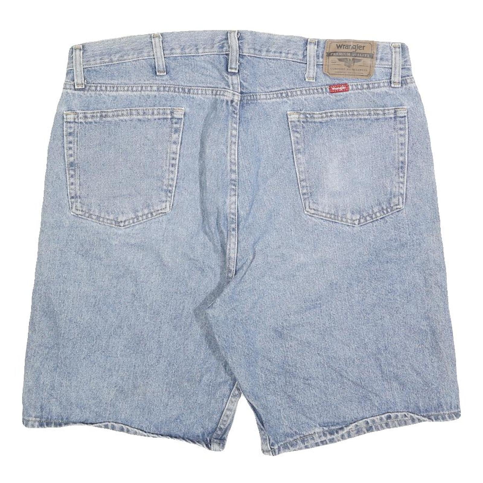 WRANGLER Mens Shorts Blue Denim Casual L W36 Classic Fit Cotton
