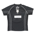 BLK Mens Black Legends Rugby Signed Graphic T-Shirt L Short Sleeve Crew Neck