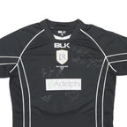 BLK Mens Black Legends Rugby Signed Graphic T-Shirt L Short Sleeve Crew Neck