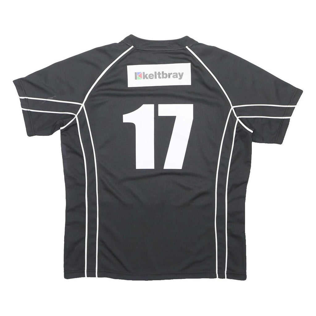 BLK Mens Black Legends Rugby Signed Graphic T-Shirt L Short Sleeve Crew Neck