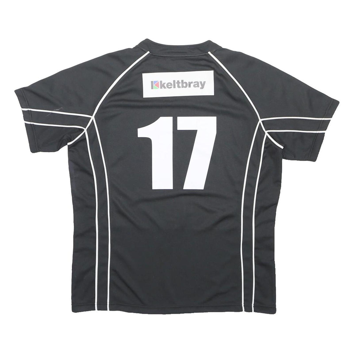 BLK Mens Black Legends Rugby Signed Graphic T-Shirt L Short Sleeve Crew Neck