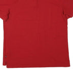 NAUTICA Mens Red Short Sleeve Plain Polo Shirt XL Classic Fit Cotton Blend
