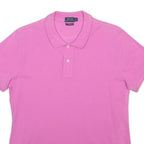 POLO RALPH LAUREN Womens Pink Polo Shirt Short Sleeve Plain XL Classic Cotton