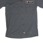 DICKIES Mens Grey Big Rock Brewery Work Shirt S Cotton Blend Button Fastening