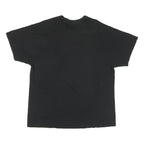 DOM Mens Black Space Wolf Graphic T-Shirt XL Short Sleeve Crew Neck Unique Print