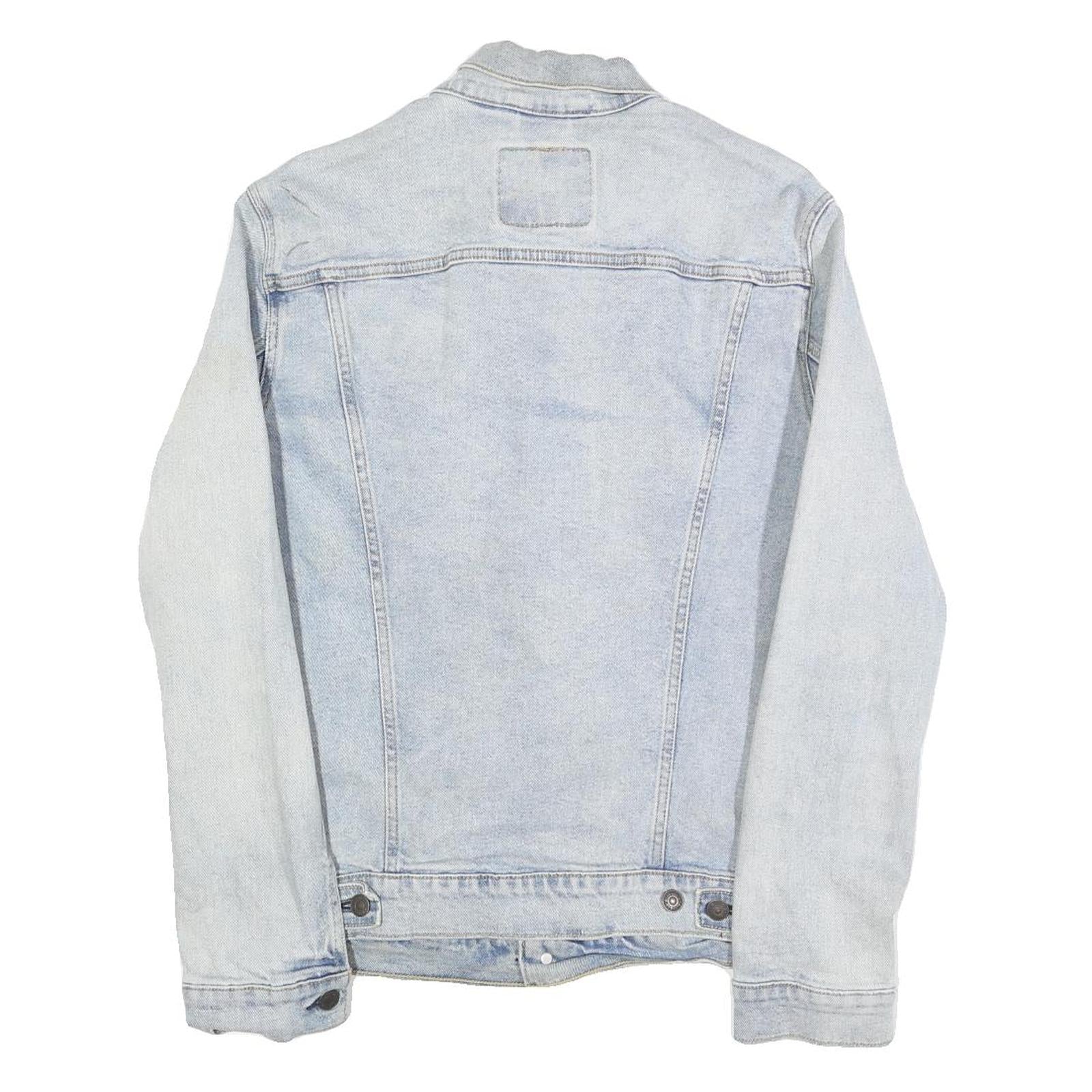 LEVI'S Mens Blue Denim Jacket L Cotton Button Closure Classic Fit Casual Style