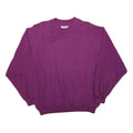ADIDAS Womens Purple Sweatshirt Crew Neck L Cotton Blend Logo Pullover