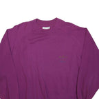 ADIDAS Womens Purple Sweatshirt Crew Neck L Cotton Blend Logo Pullover