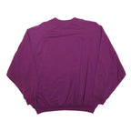 ADIDAS Womens Purple Sweatshirt Crew Neck L Cotton Blend Logo Pullover
