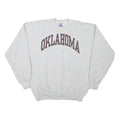 CHAMPION Mens Grey Oklahoma Crew Neck XL Cotton Blend Pullover Sweatshirt
