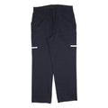 Mens Cotton Blend Regular Fit Navy Blue Trousers W38 L32 Workwear Zip Closure