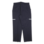 Mens Cotton Blend Regular Fit Navy Blue Trousers W38 L32 Workwear Zip Closure
