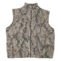 Mens Beige & Grey Camouflage Cotton Blend Jacket L Zip Casual Outdoor Vest