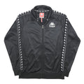 KAPPA Mens Black & White Logo Tape Track Jacket XL Polyester Zip