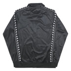 KAPPA Mens Black & White Logo Tape Track Jacket XL Polyester Zip