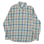 WRANGLER Mens Shirt Blue Check Long Sleeve M