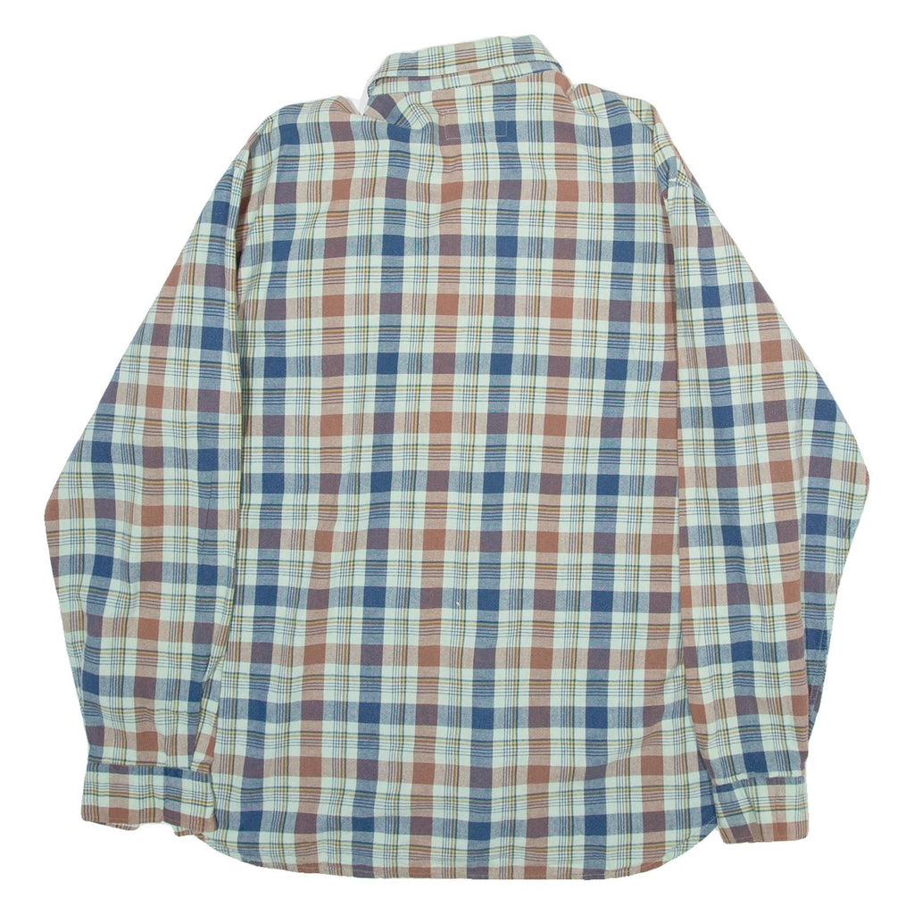WRANGLER Mens Shirt Blue Check Long Sleeve M