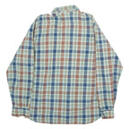 WRANGLER Mens Shirt Blue Check Long Sleeve M