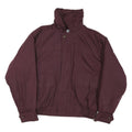 Womens Maroon Cotton Blend Outdoor Jacket XL Regular Fit Long Sleeve Stand-Up