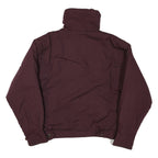 Womens Maroon Cotton Blend Outdoor Jacket XL Regular Fit Long Sleeve Stand-Up