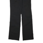 DKNY Womens Black Regular Fit Straight Leg Trousers W30 L32 Polyester Blend Zip