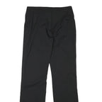 DKNY Womens Black Regular Fit Straight Leg Trousers W30 L32 Polyester Blend Zip