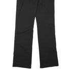 DKNY Womens Black Regular Fit Straight Leg Trousers W30 L32 Polyester Blend Zip
