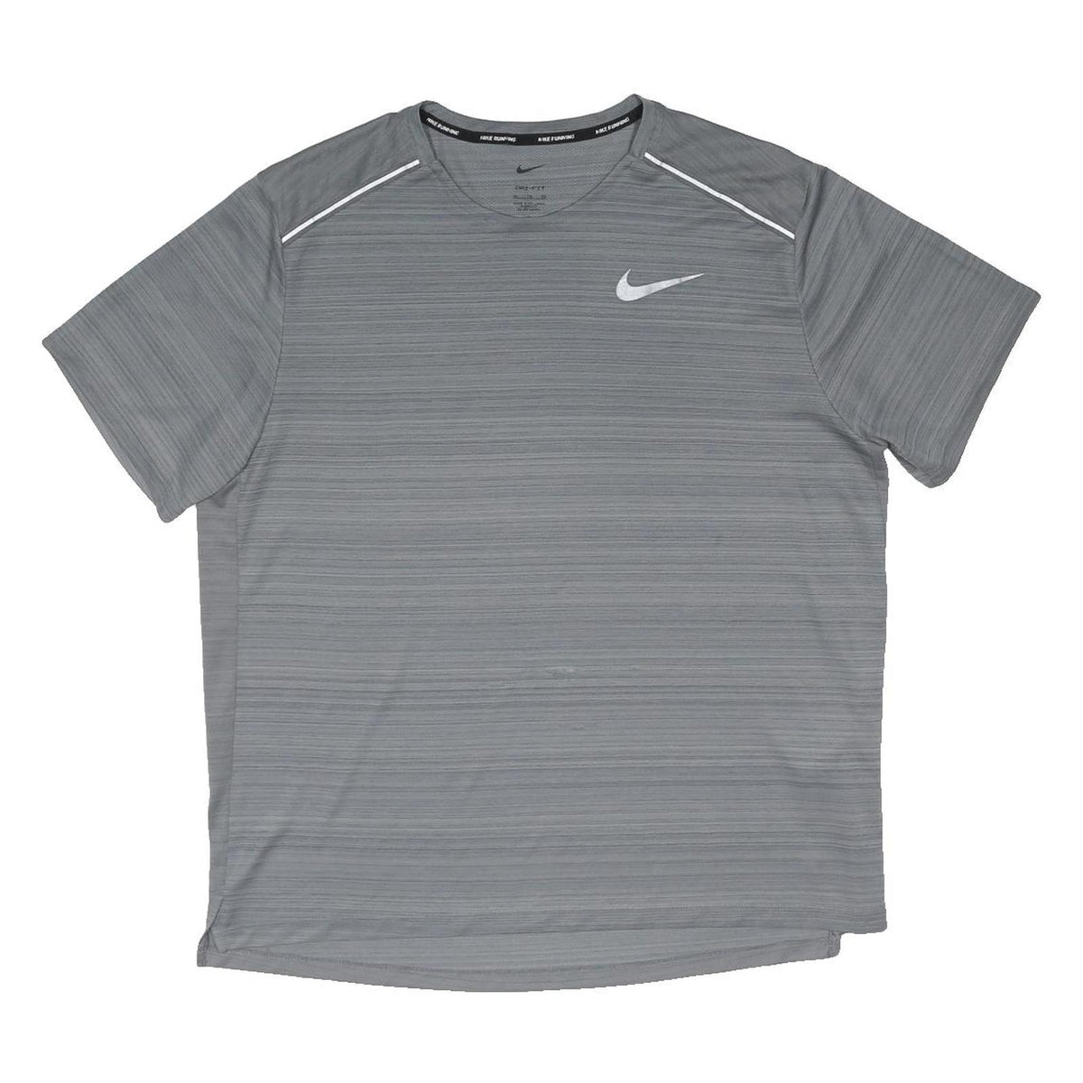 NIKE RUNNING Mens Grey Athletic XL Short Sleeve Crew Neck Sports T-Shirt
