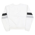 FILA Womens White & Black Sweatshirt Crew Neck L Cotton Blend Logo Pullover