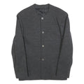 OLIVER STRELI Mens Grey Wool Button Jacket M Plain Stylish Modern Outerwear