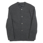 OLIVER STRELI Mens Grey Wool Button Jacket M Plain Stylish Modern Outerwear