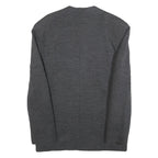 OLIVER STRELI Mens Grey Wool Button Jacket M Plain Stylish Modern Outerwear