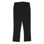TED BAKER Womens Cotton Blend Black Slim Trousers W29 L28 Zip Closure